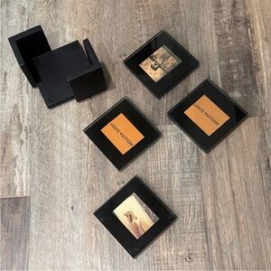 Louis Vuitton Black and Orange Coaster Collection